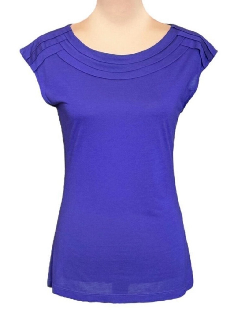 St. Emile Sleeveless Cashmere Blend Top Sz 6 Purple Preppy Minimalist Layering